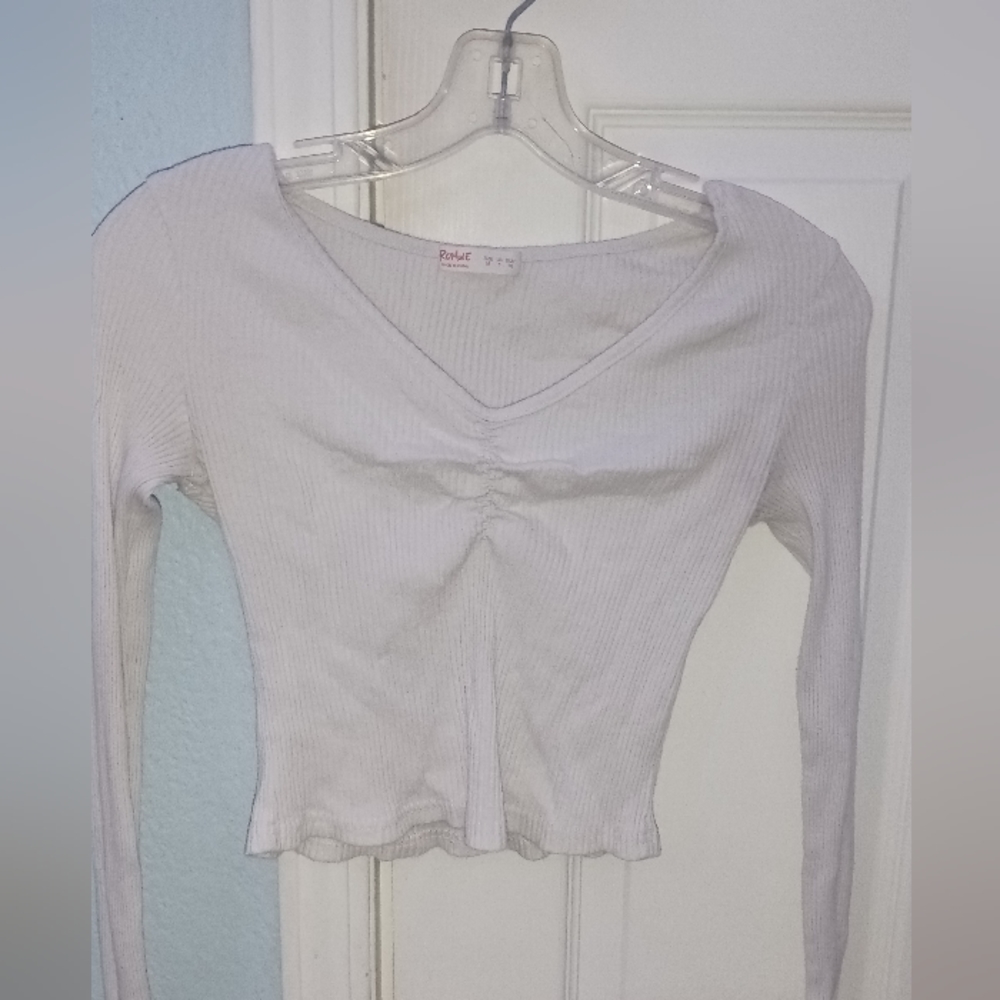 White Crop top Medium